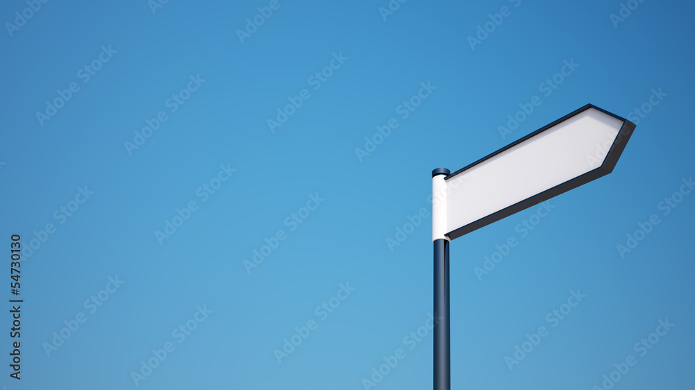 Blank Signpost with Clipping Path