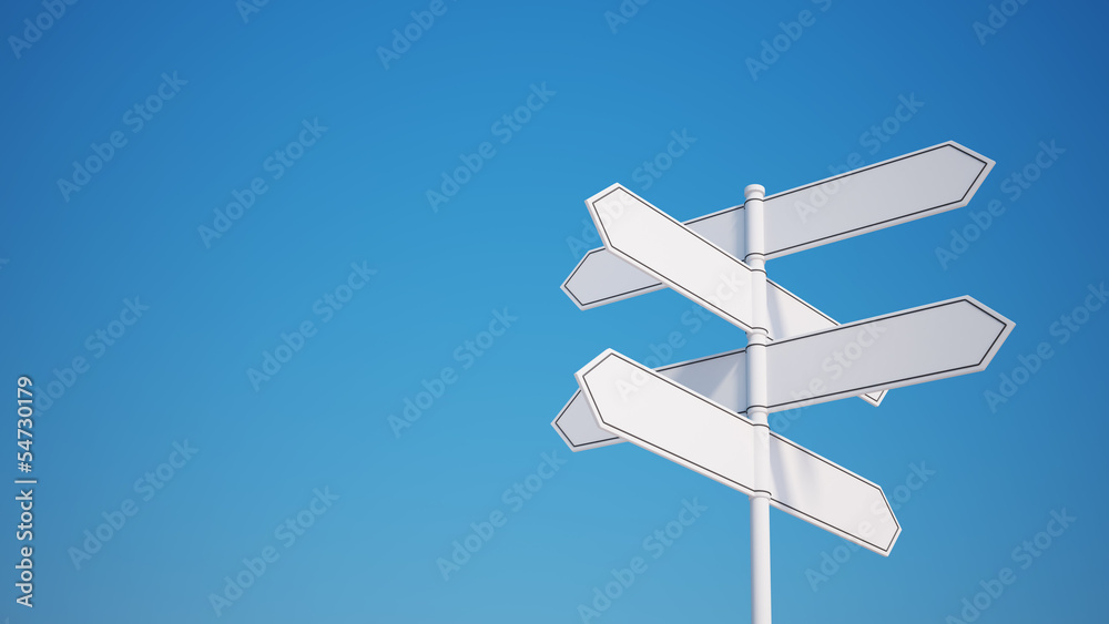 Blank Signpost with Clipping Path Blank Signpost with Clipping Path