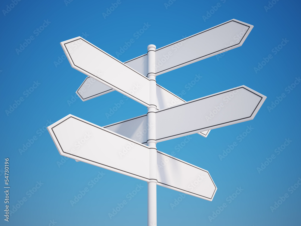 Blank Signpost with Clipping Path Blank Signpost with Clipping Path