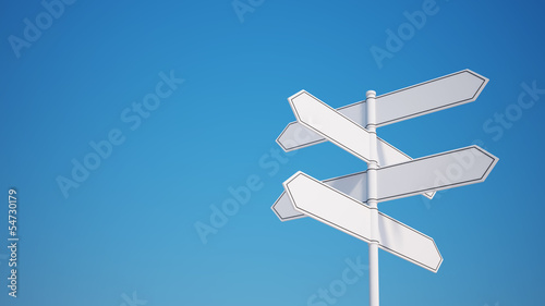 Blank Signpost with Clipping Path
