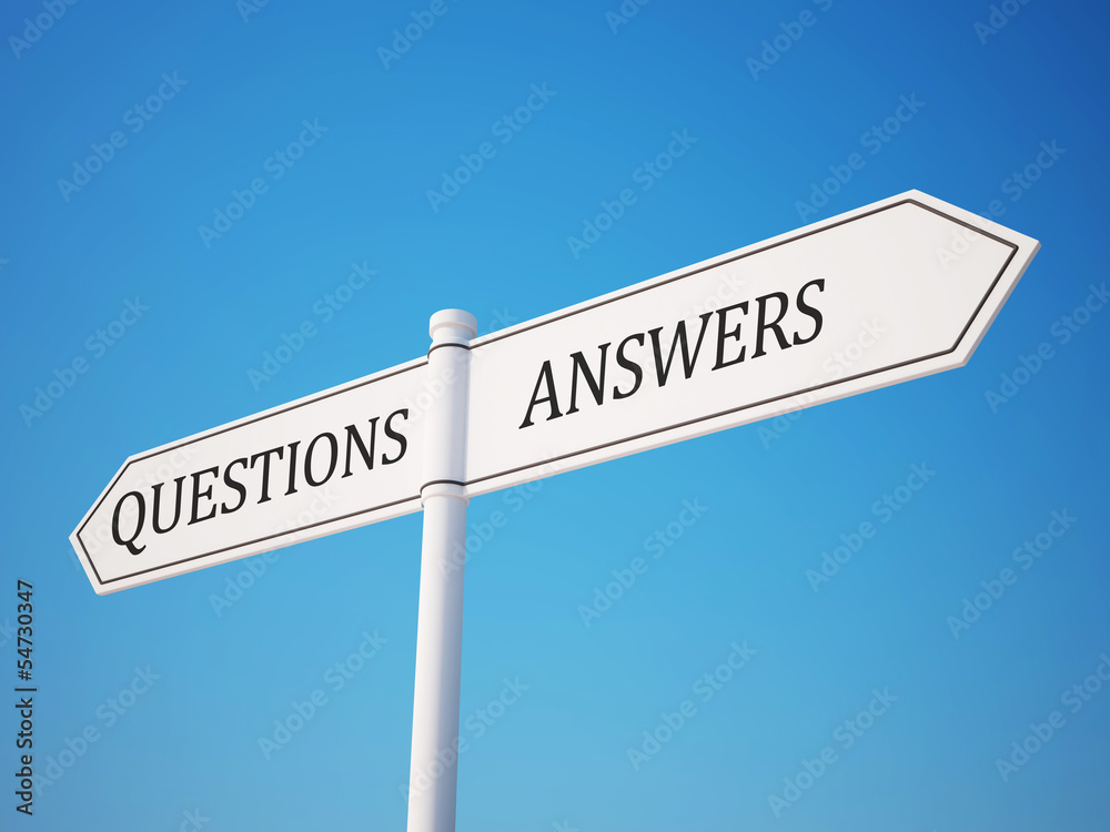 Question and Answer Signpost with Clipping Path Question and Answer Signpost with Clipping Path