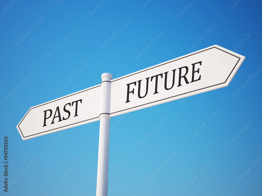 Past and Future Signpost with Clipping Path Past and Future Signpost with Clipping Path