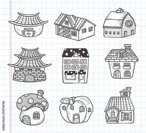 doodle house icon