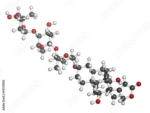 digoxin heart failure drug, chemical structure photo