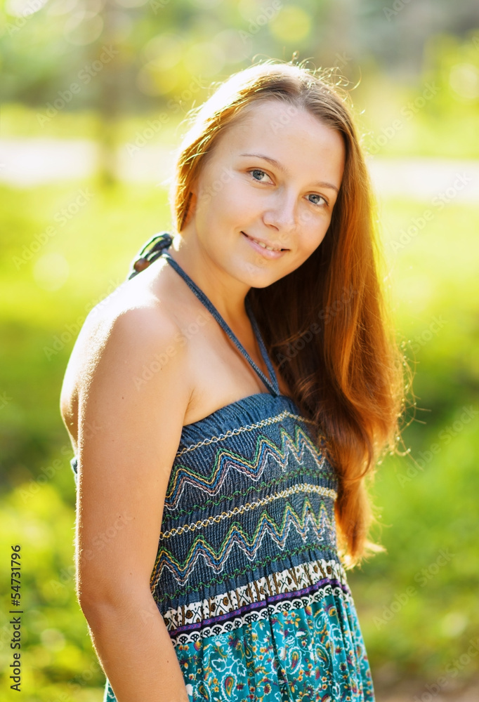Portrait of young beautiful woman outdoors Portrait of young beautiful woman outdoors