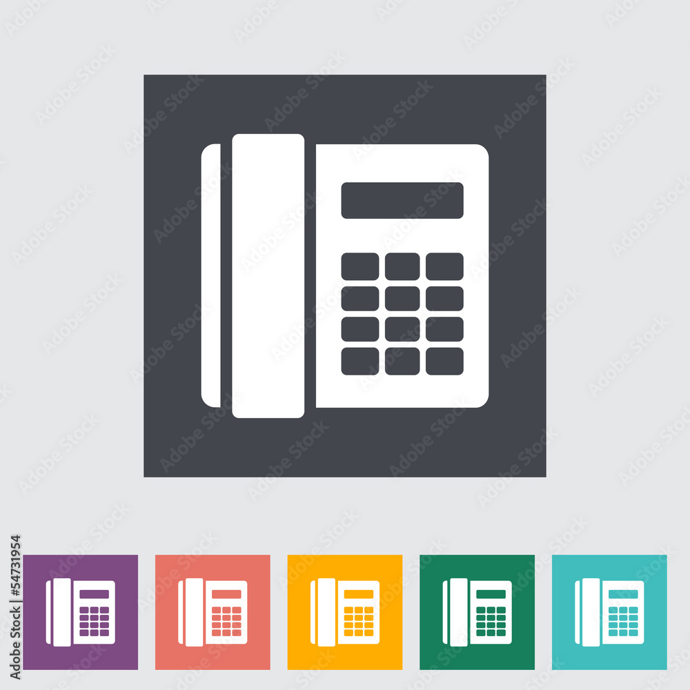 Phone single flat icon. Phone single flat icon.