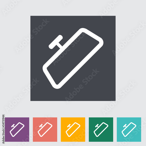 Mirror single flat icon.