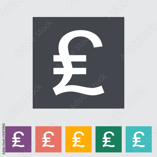 Pound sterling flat icon.