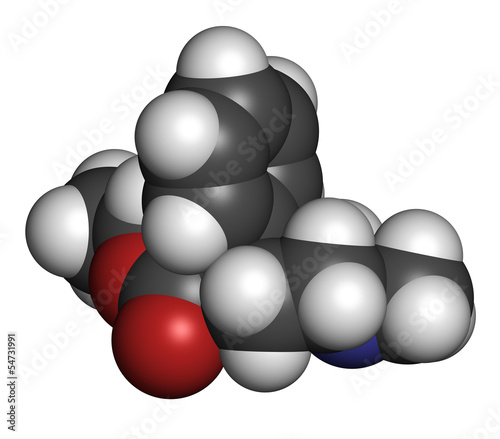 Pethidine opioid analgesic drug  chemical structure.