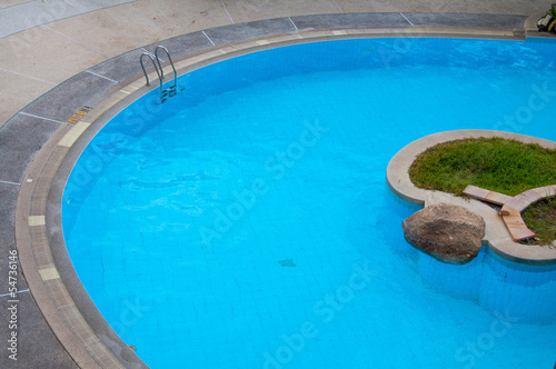 blue swimming pool in hotel © CasanoWa Stutio