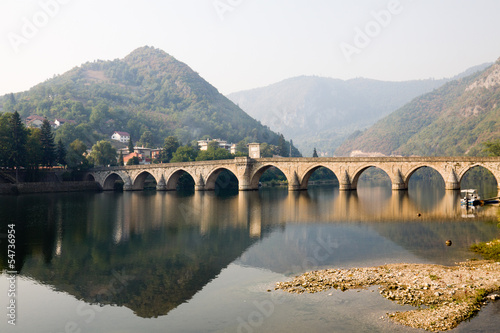 The Mehmed Pasha Sokollu bridge in Visegrad, Bosnia and Herzegov