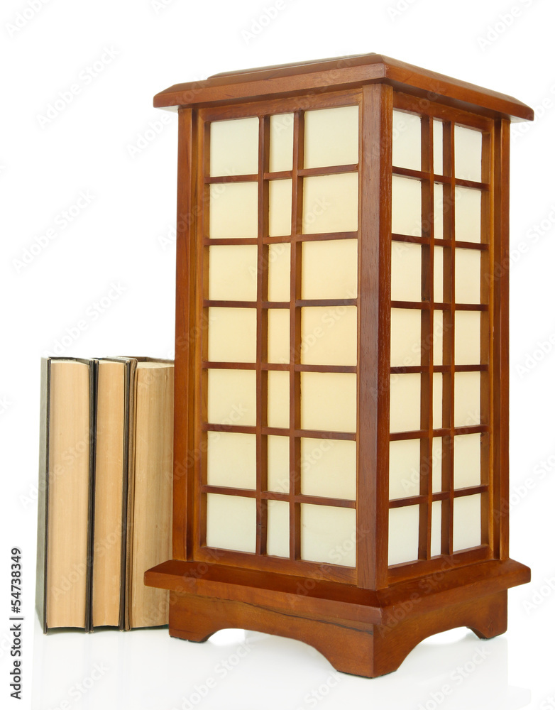 Japanese table lamp isolated on white Japanese table lamp isolated on white