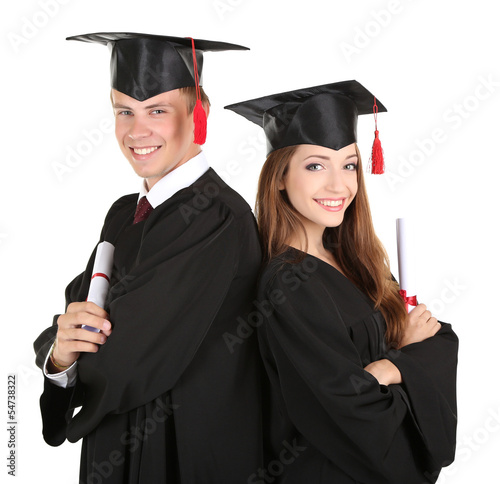 Two happy graduating studen...