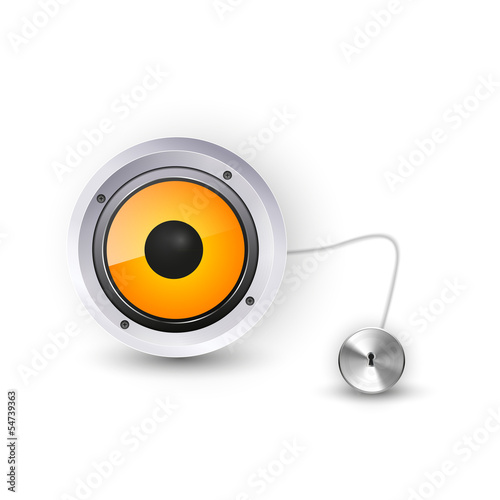 Vector Abstract background speaker icon,