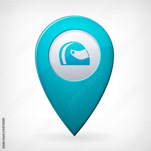 Blue vector race map pointer