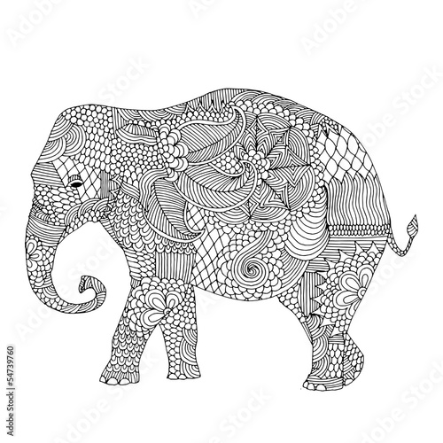 Elephant with floral decoration
