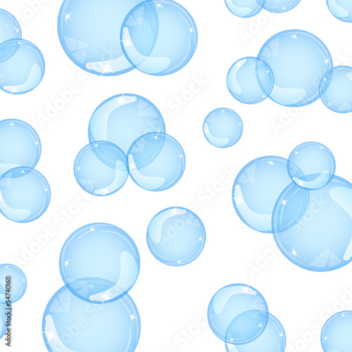 soap bubbles on white background