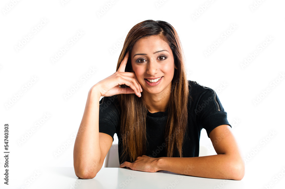Young beautiful happy Asian Indian teenager Young beautiful happy Asian Indian teenager