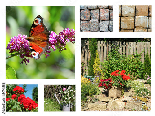 Gartengestaltung Collage