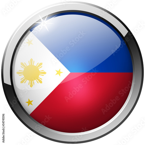 Free Download Philippines Round Metal Glass isolated realistic Button - GFXLoad