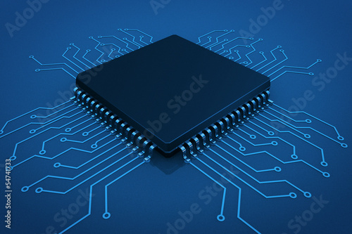 Microchip on circuit board
