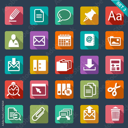 Flat icon set
