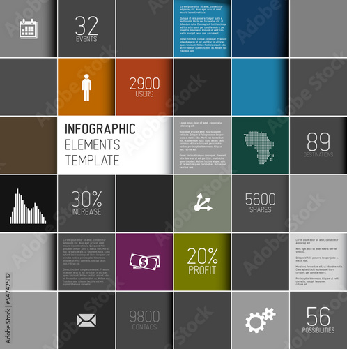 Vector squares background infographic template