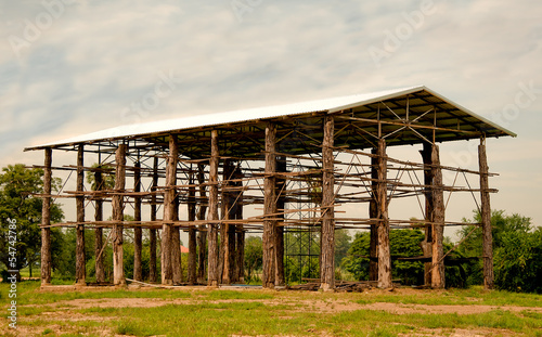 The Big constructioin made of wood