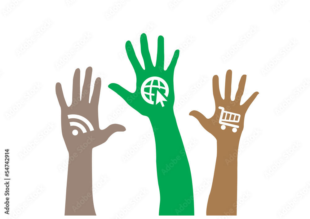 Obraz premium Internet generation conceptual logo