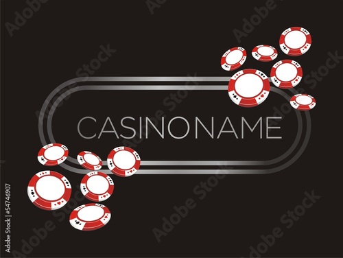 casino banner, poster, backdrop with poker chips
