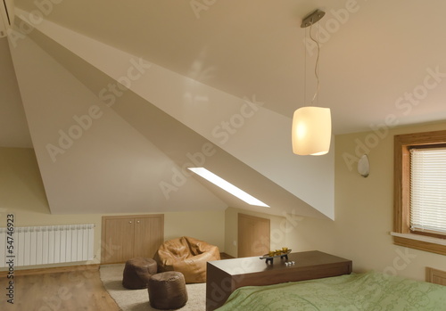 A beautiful garret studio room in country house