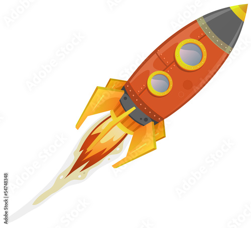 Comic Rocket Ship #54748348