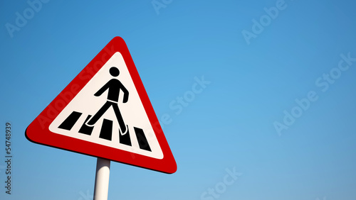 Crossing Sign with Clipping Path