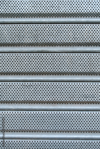 Patterned grey metal curtain texture