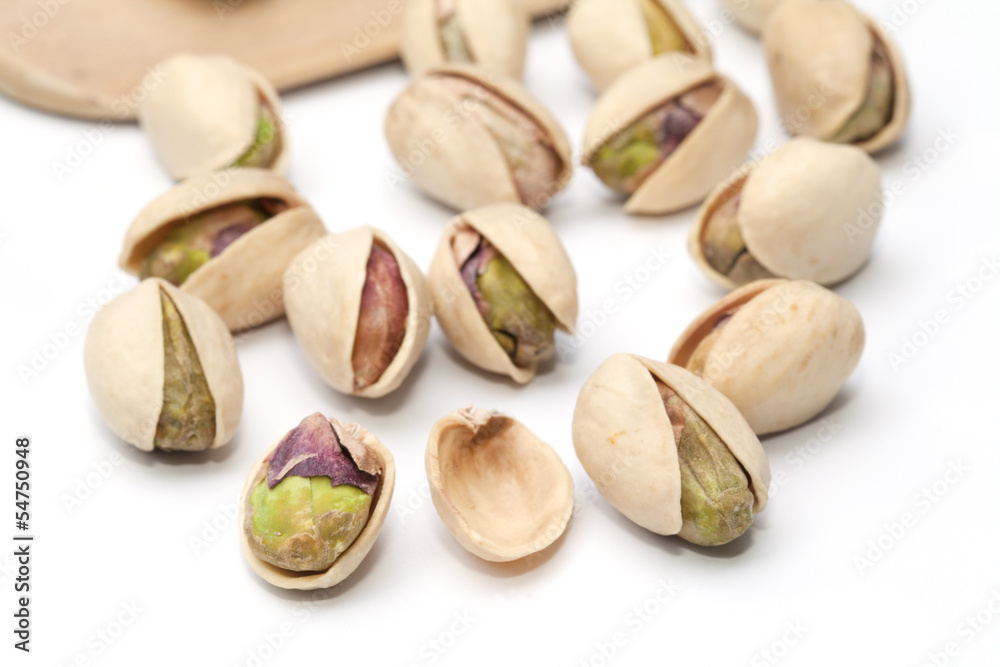 Pistachio nut isolated on the white background Pistachio nut isolated on the white background