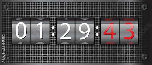 Analog Counter times, Vector illustration