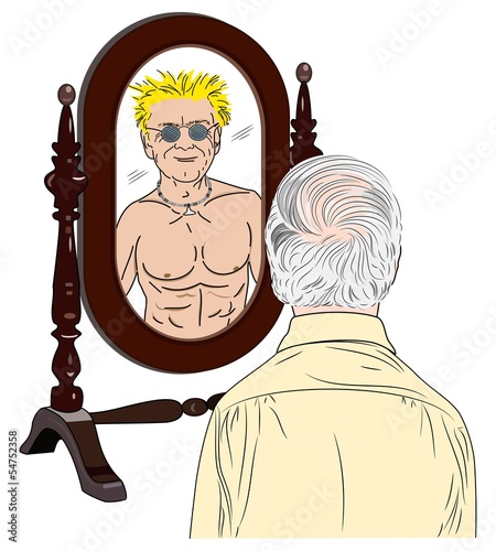 Old Man Sees Himself as Young