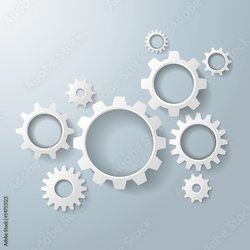 Several White Gears