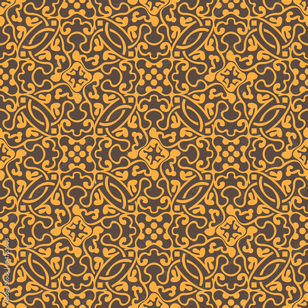 Yellow seamless pattern