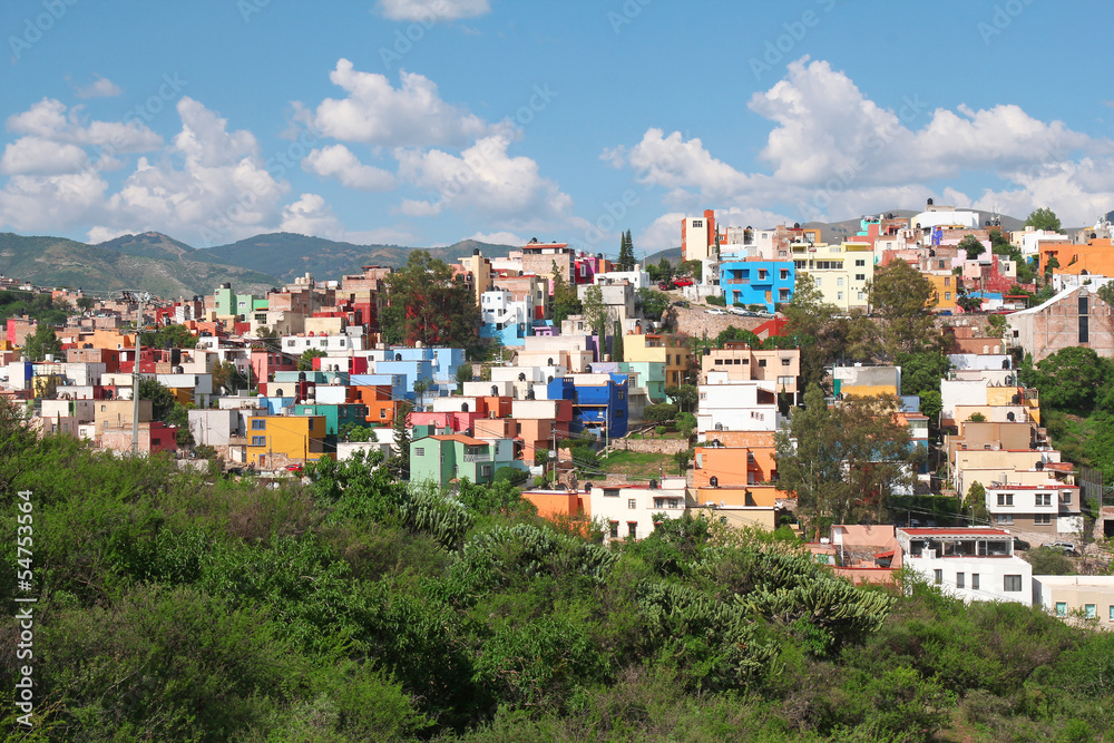 beautiful panorama of Guanajuato in Mexico