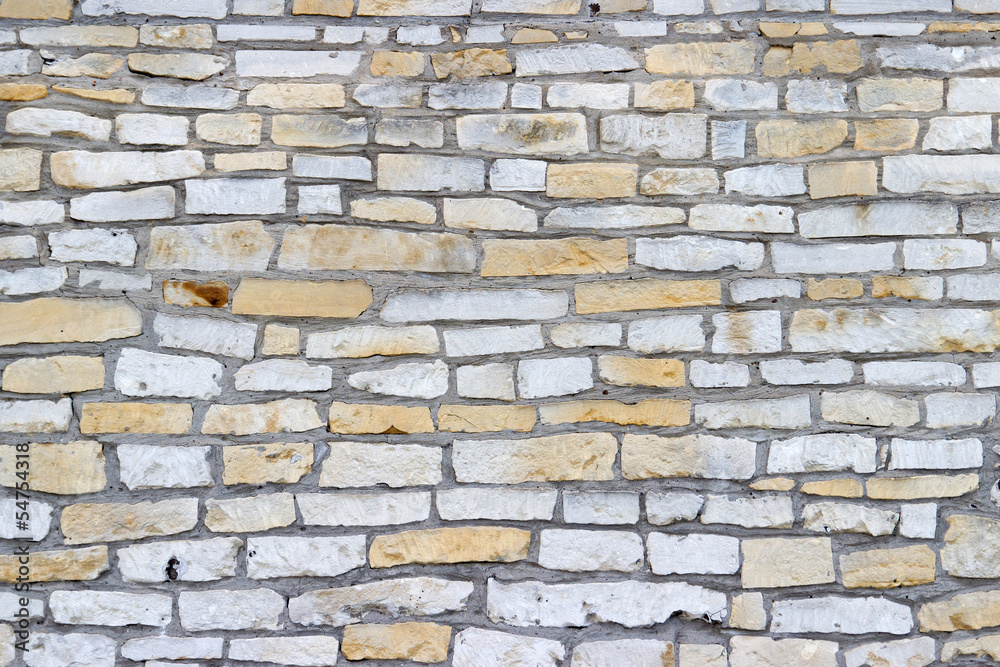 Part of a stone wall, for background or texture.