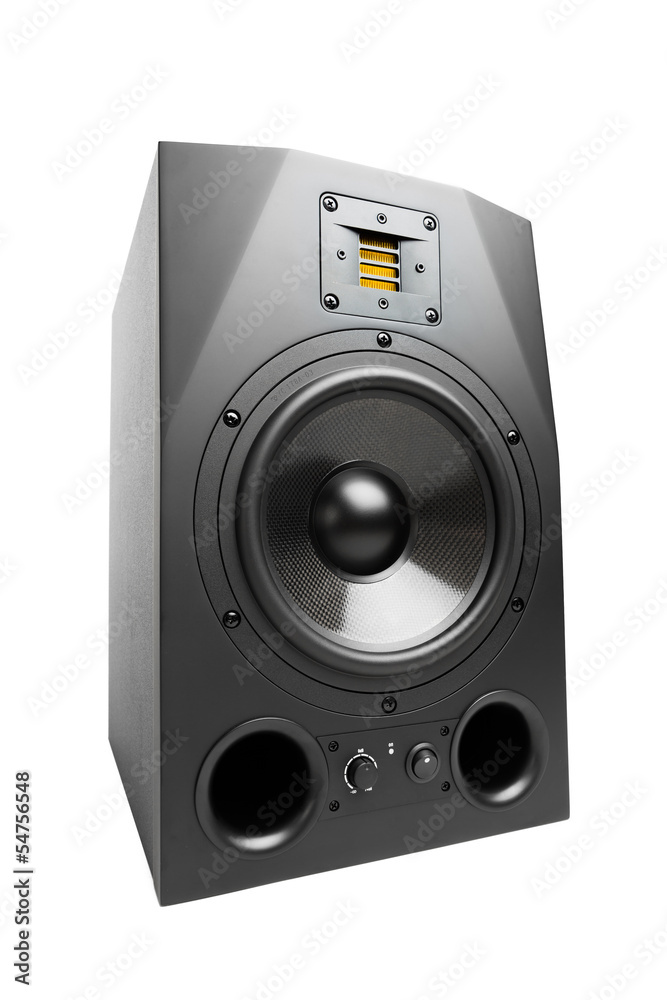 Fototapeta premium audio speaker, isolated on white