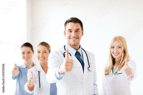 professional young team or group of doctors