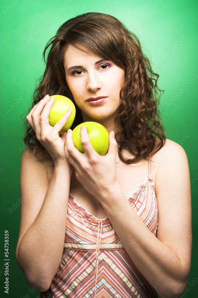 Girl with apples Girl with apples