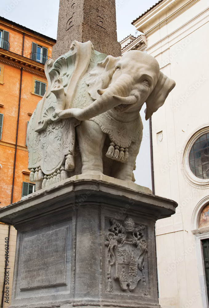 Elephant and Obelisk is a sculpture designed by Bernini
