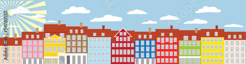 Cophengagen houses decoration card