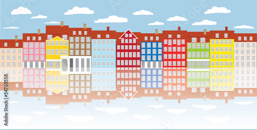 Cophengagen houses decoration card