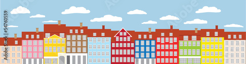 Cophengagen houses decoration card