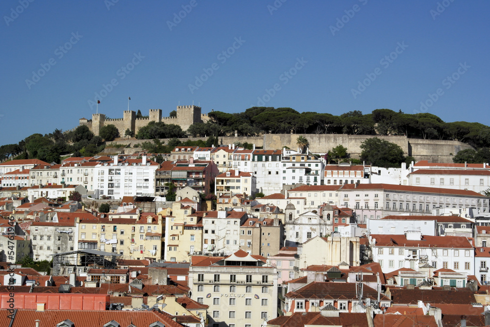 Downtown and Castle of Saint George, Lisbon, Portugal Downtown and Castle of Saint George, Lisbon, Portugal