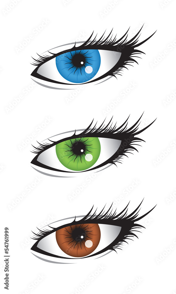  Color Vector Eyes Illustrations